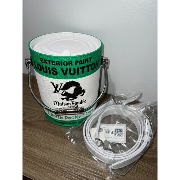 Louis Vuitton Green LV Paint Can Monogram Top Handle Shoulder Crossbody Bag - Picture 4 of 14